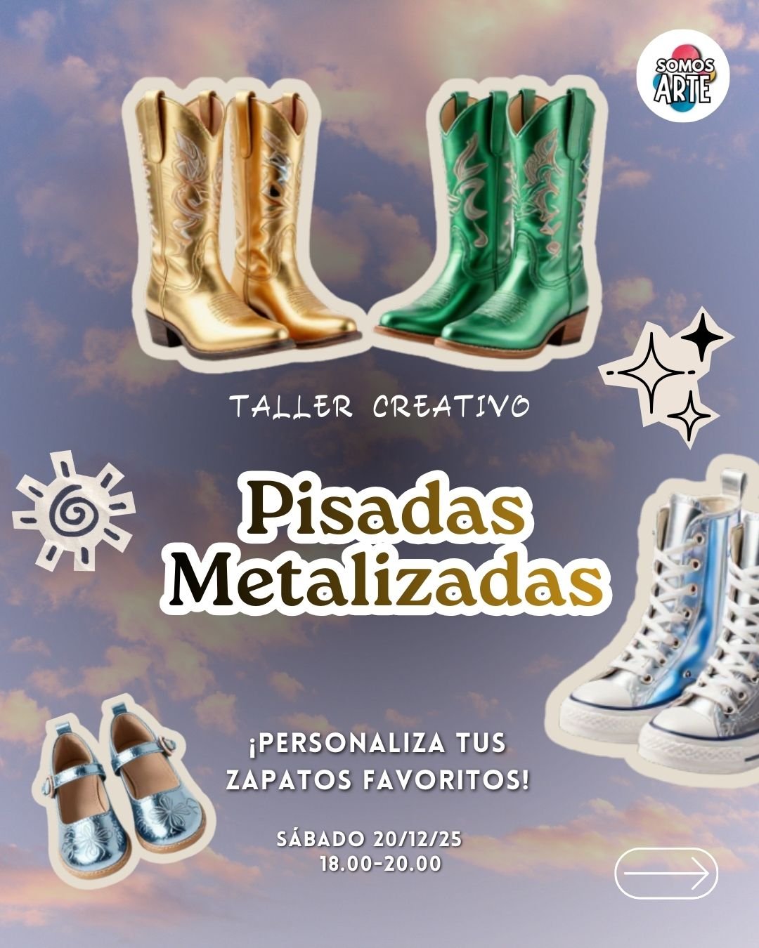 👢Pisadas metalizadas👠